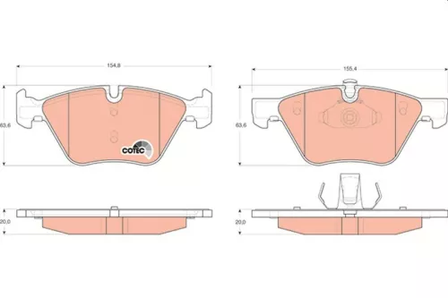 Bremsbelagsatz, Scheibenbremse