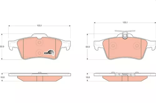 Bremsbelagsatz, Scheibenbremse